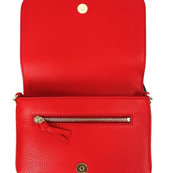 Tory Burch Thea Clutch in Brilliant Red - Picture 4 of 7